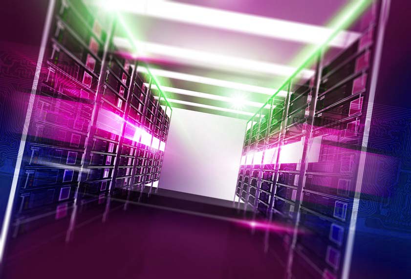 Una sala dei server di hosting dei siti e dei contenuti Internet
