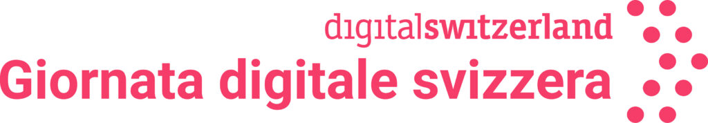 Il logotipo della "Giornata Digitale Svizzera" in colore rosa