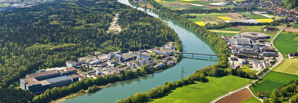 La doppia sede dell'Istituto Paul Scherrer di Villigen e Würenlingen nel Cantone Svizzero dell'Argovia