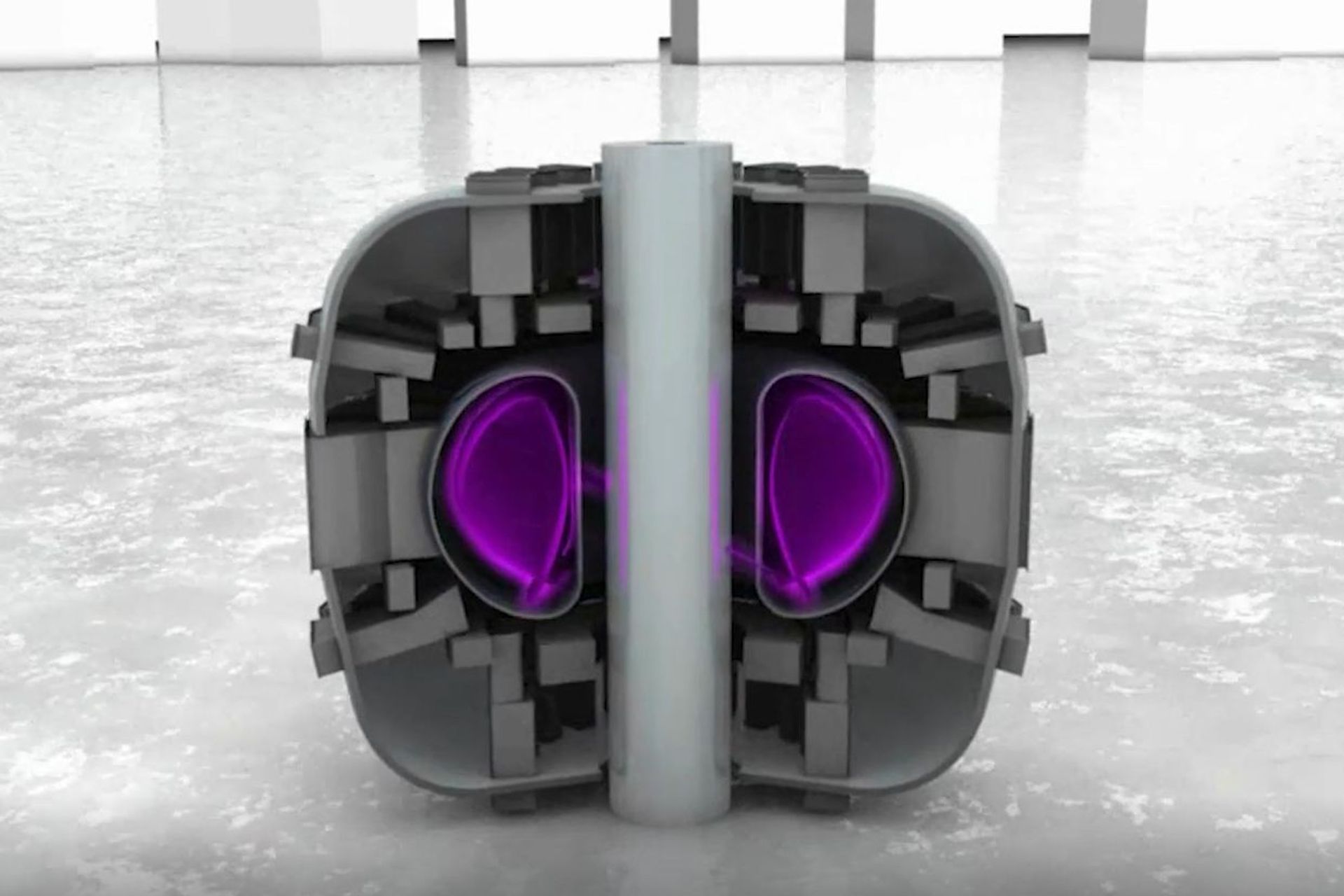 Un rendering della fusione a confinamento magnetico