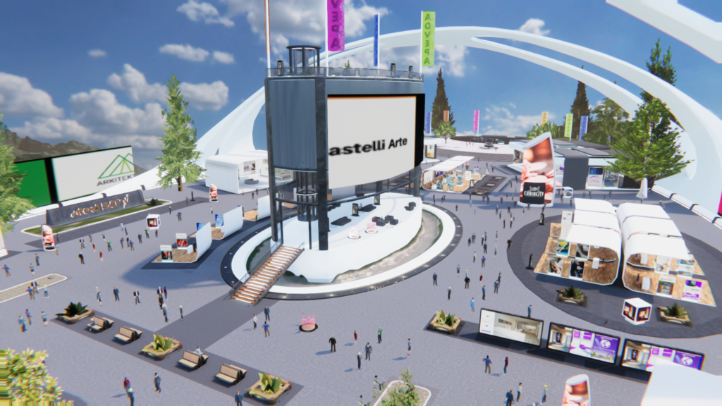 Un'accattivante screenshot del primo "Swiss Virtual Expo"