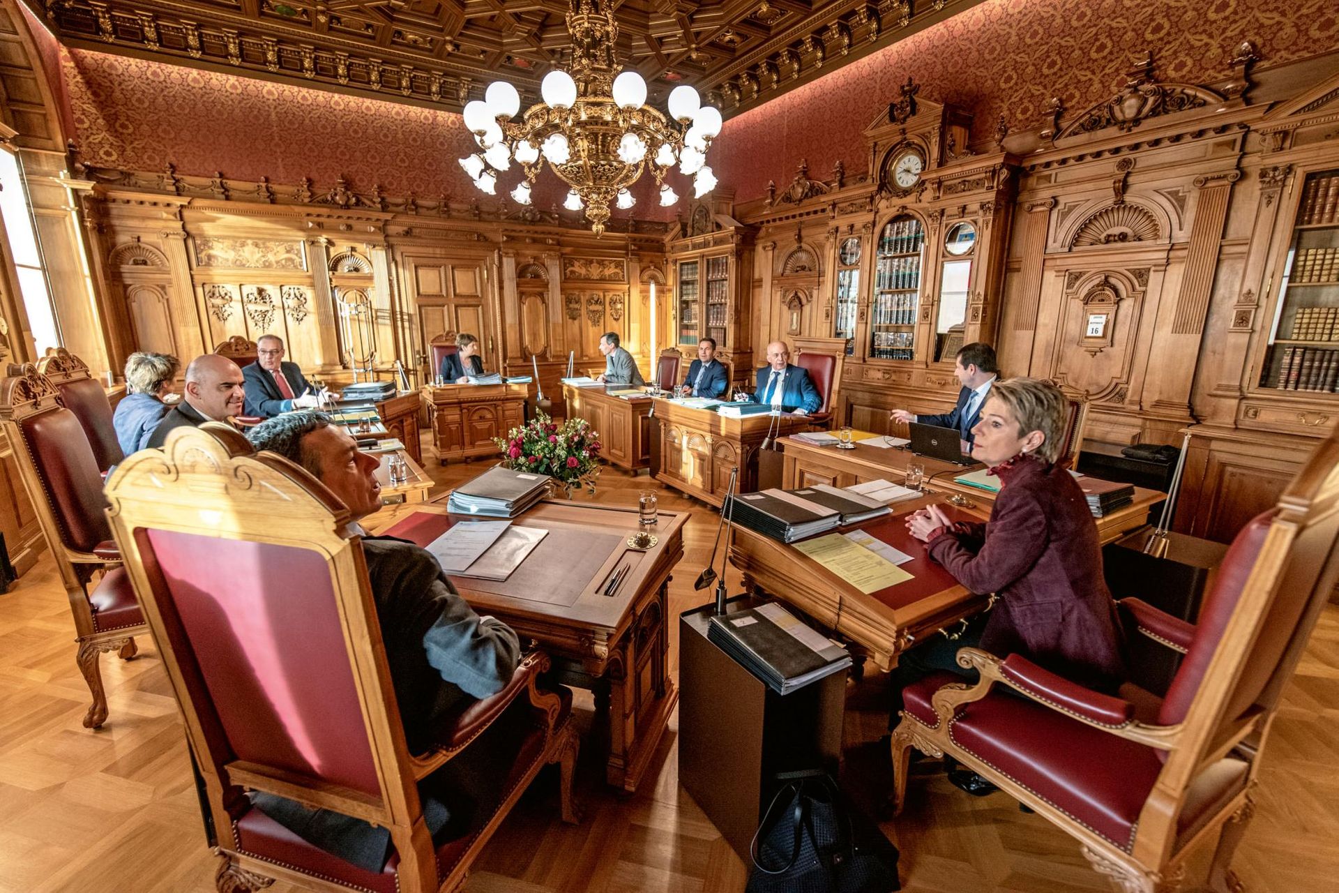 I membri del Consiglio Federale della Svizzera e del Cancelliere nella Cancelleria Federale