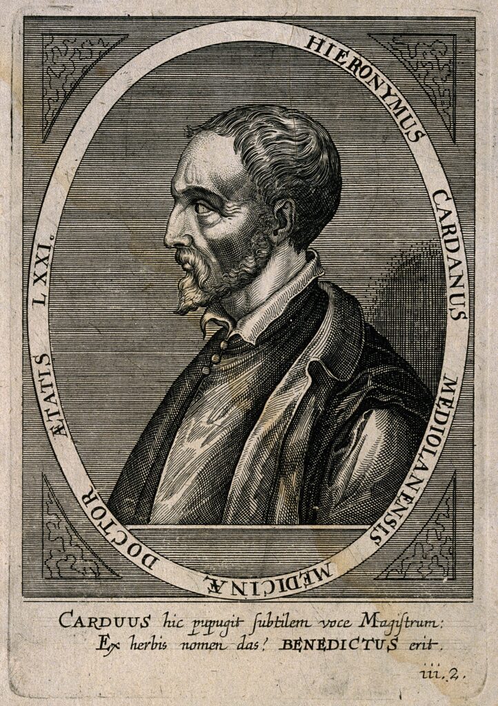 Il medico, matematico, filosofo, astrologo, illusionista e accademico pavese Gerolamo Cardano