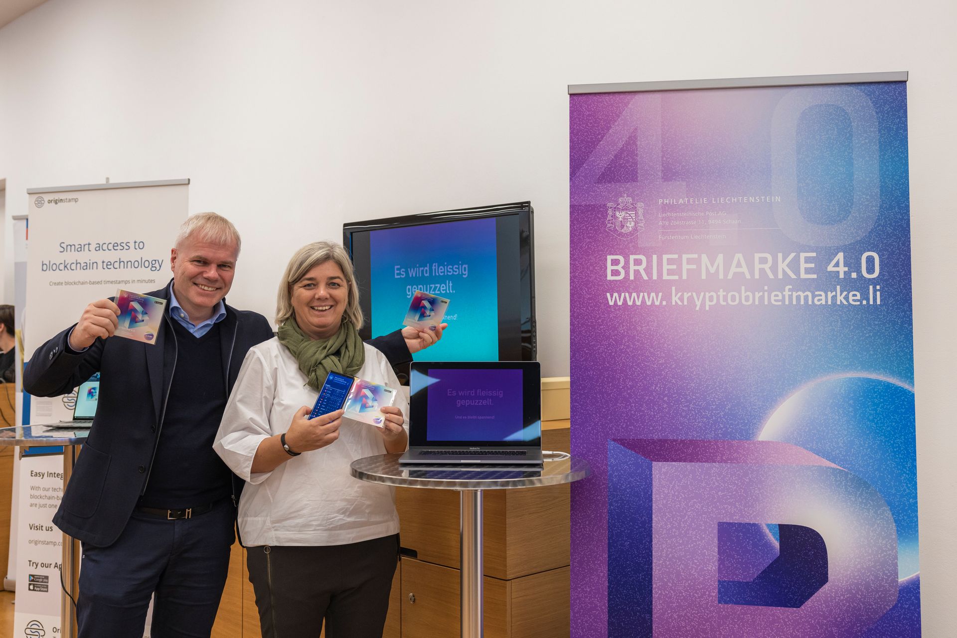 Durante la "Digitaltag Vaduz" è stato illustrato il criptobollo di Philatelie Liechtenstein