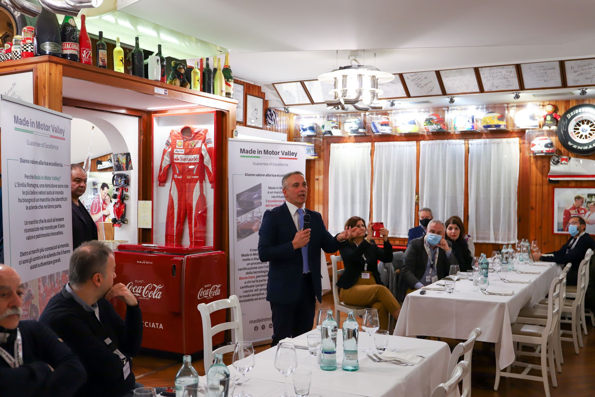 L'imprenditore finalese Socrate Zizza alla presentazione dell'iniziatia "Made in Motor Valley" a Fiorano Modenese