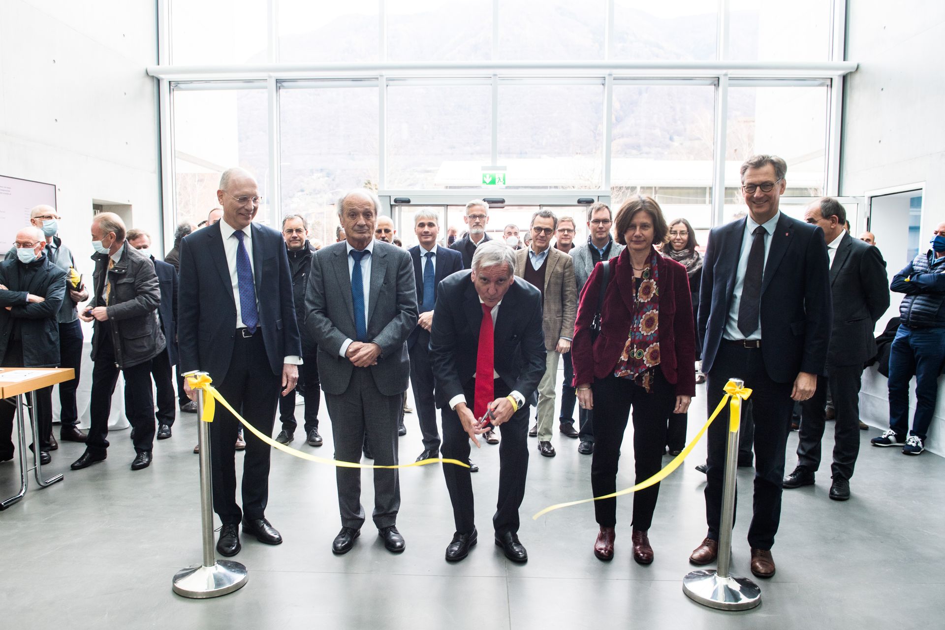 L'inaugurazione del polo con l'Istituto di Ricerca in Biomedicina, l'Istituto Oncologico di Ricerca e i laboratori traslazionali dell'Ente Ospedaliero Cantonale (Foto Alessandro Crinari/TI-Press)
