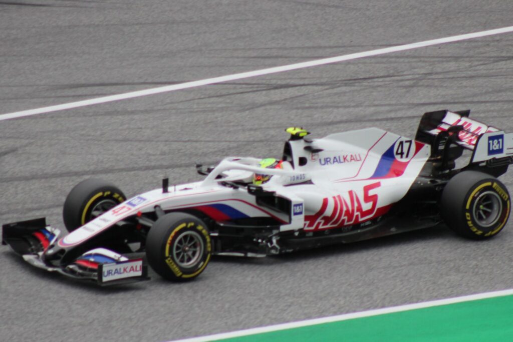 La Haas VF21-Ferrari di Mick Schumacher sul Red Bull Ring nel 2021