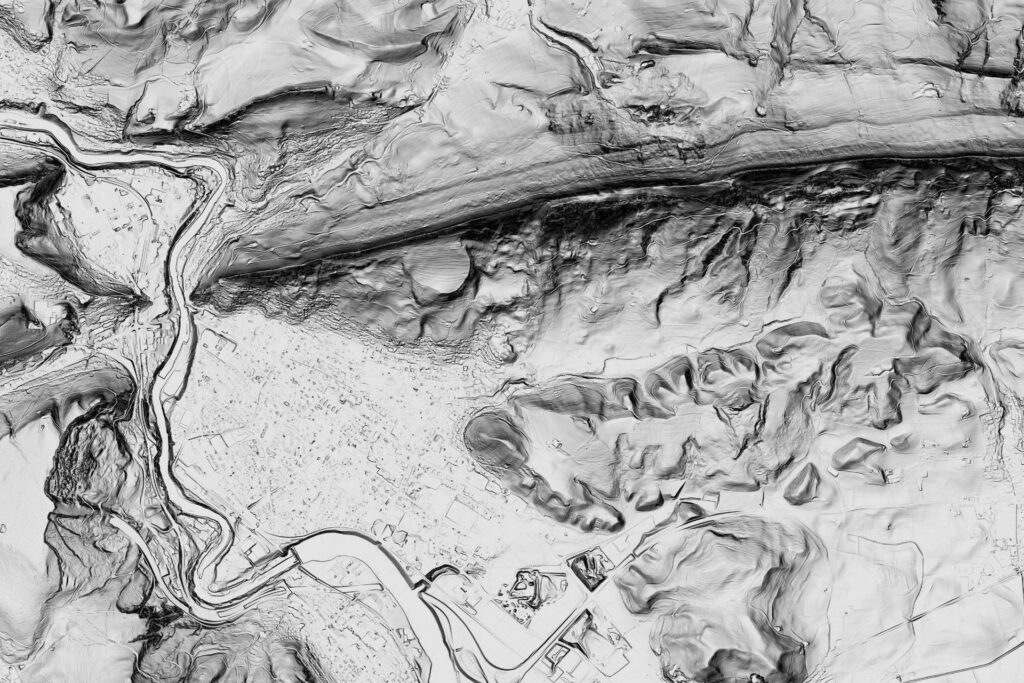Una mappa orografica presente sull'applicazione swisstopo