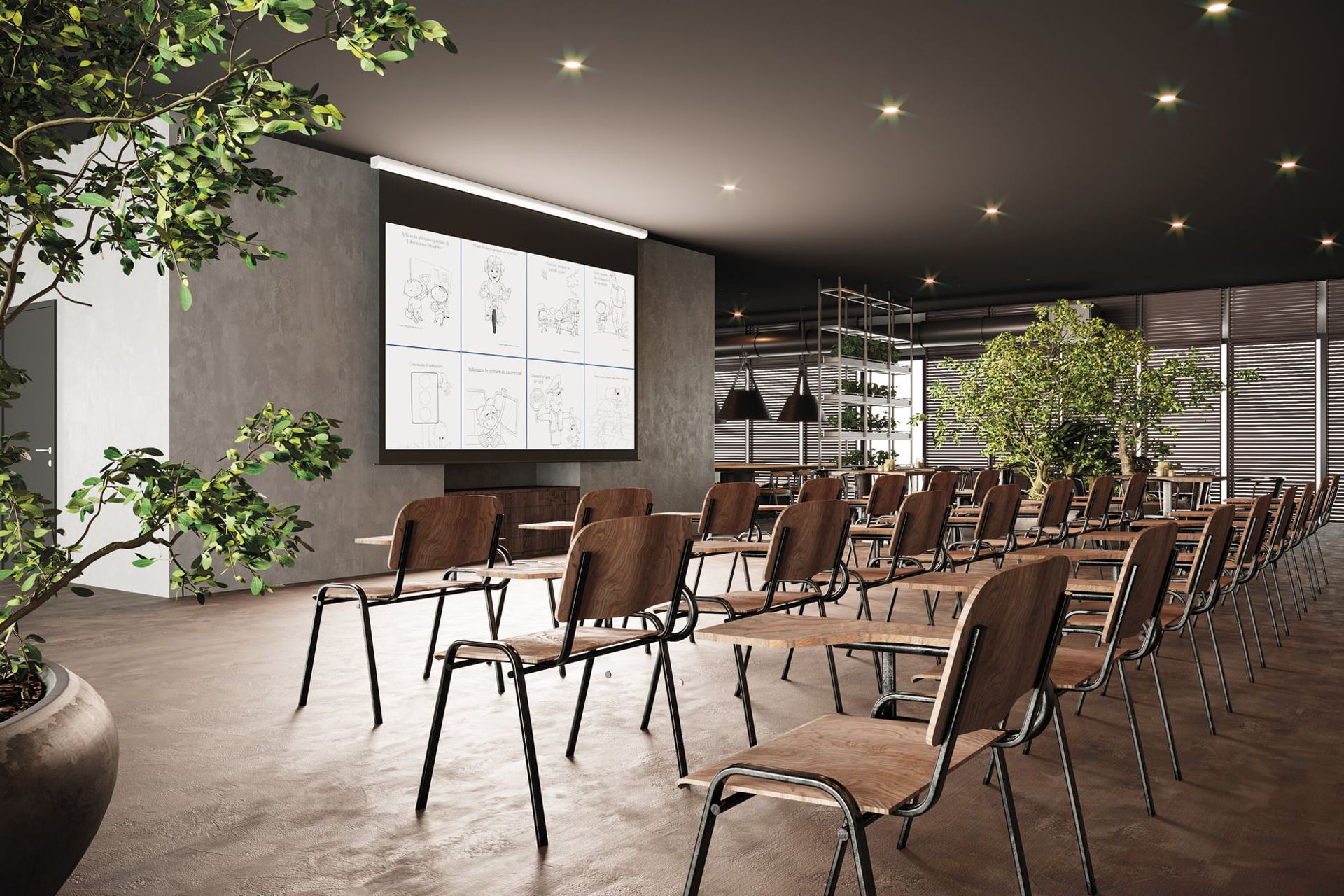 Il Bike Cafè di 560 metri quadrati con 100 posti a sedere al coperto e 100 esterni all'interno del BRN Bike Village