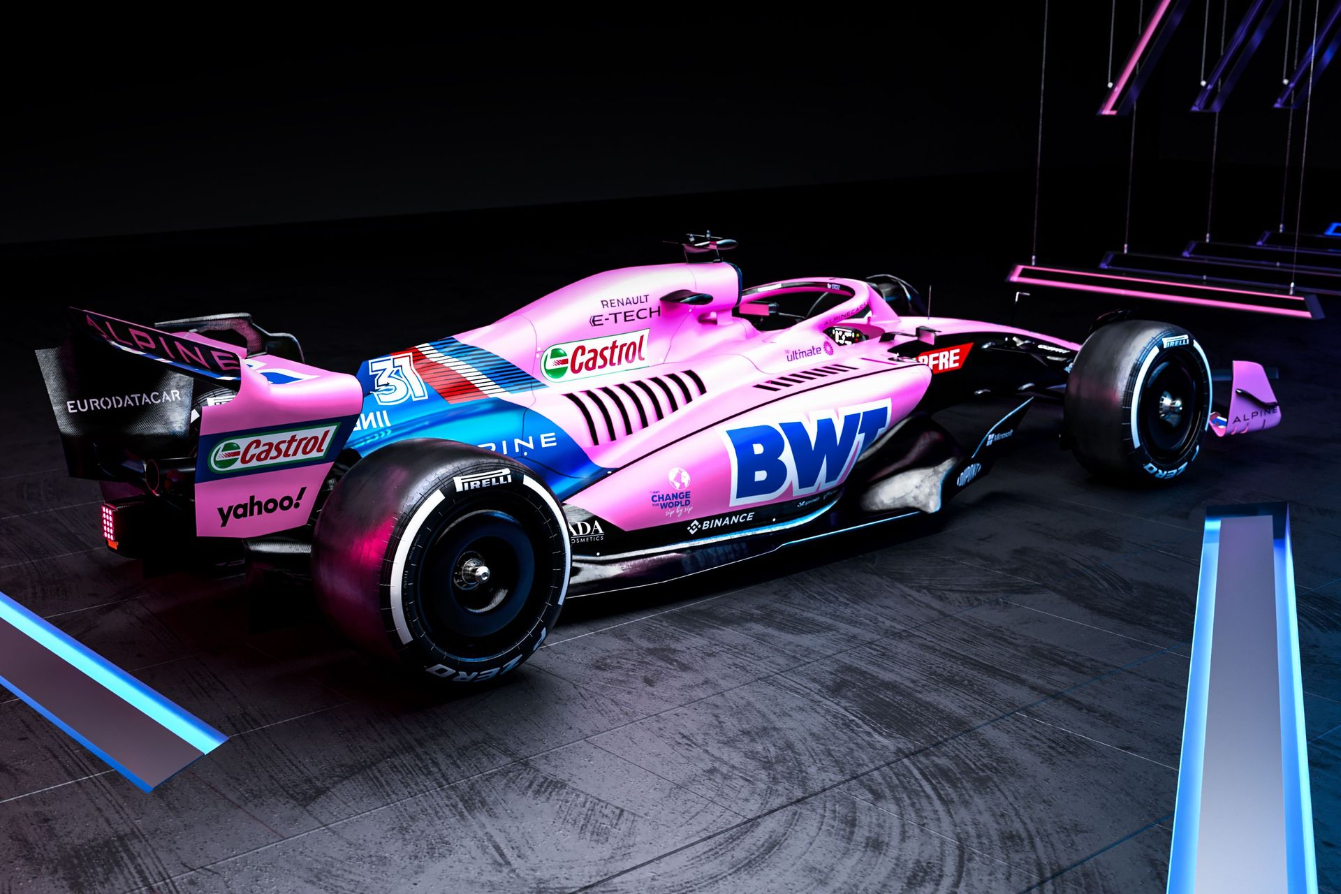 La monoposto del BWT Alpine F1 Team inizierà la stagione 2022 di Formula 1 con una livrea rosa