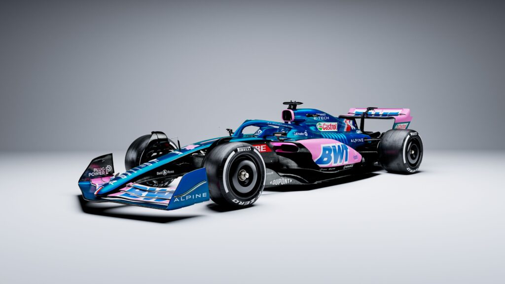 La monoposto del BWT Alpine F1 Team per la stagione 2022 di Formula 1