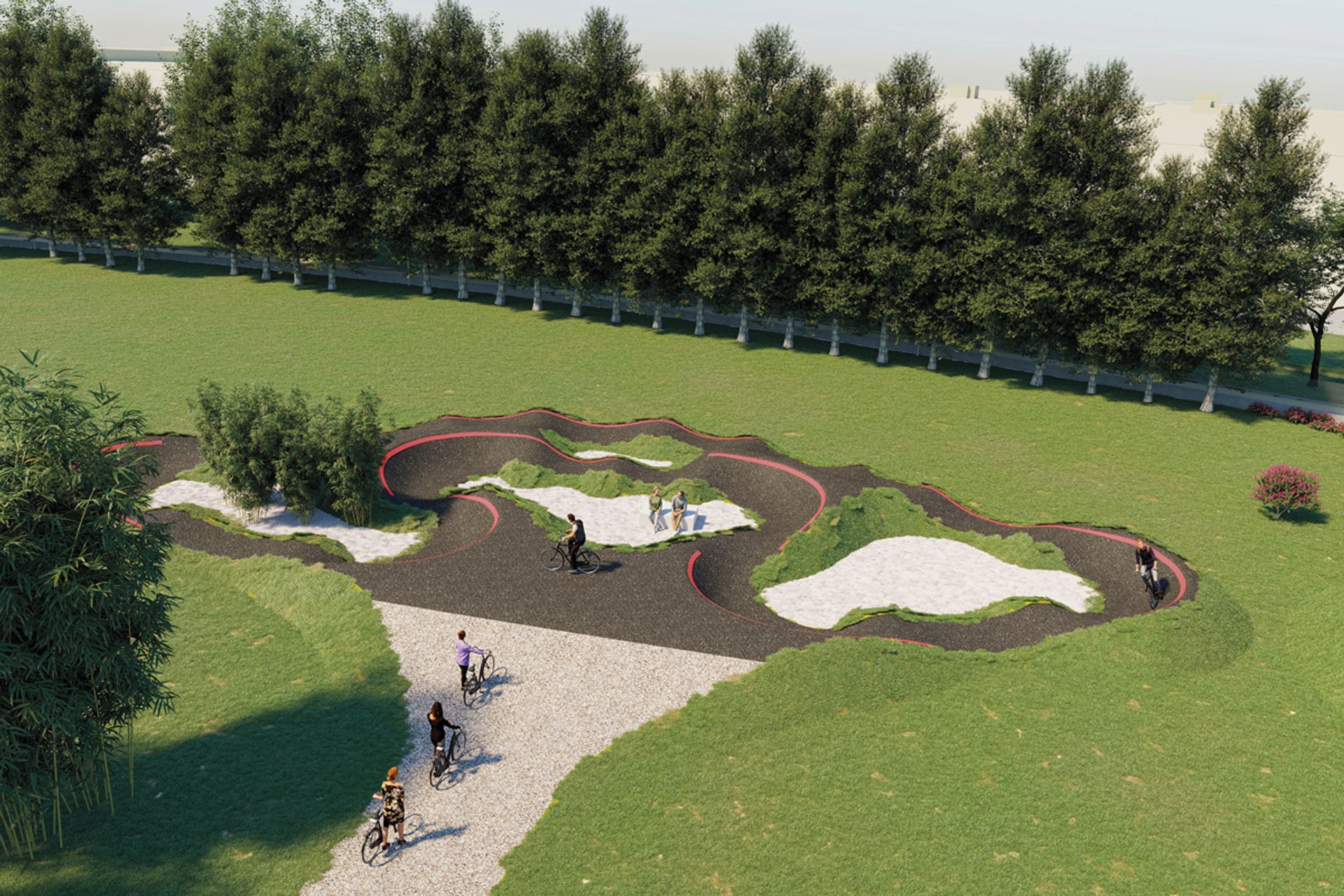 La pista Pumptrack Junior del BRN Village di Forlimpopoli, voluto da BRN Bike Parts in provincia di Forlì-Cesena