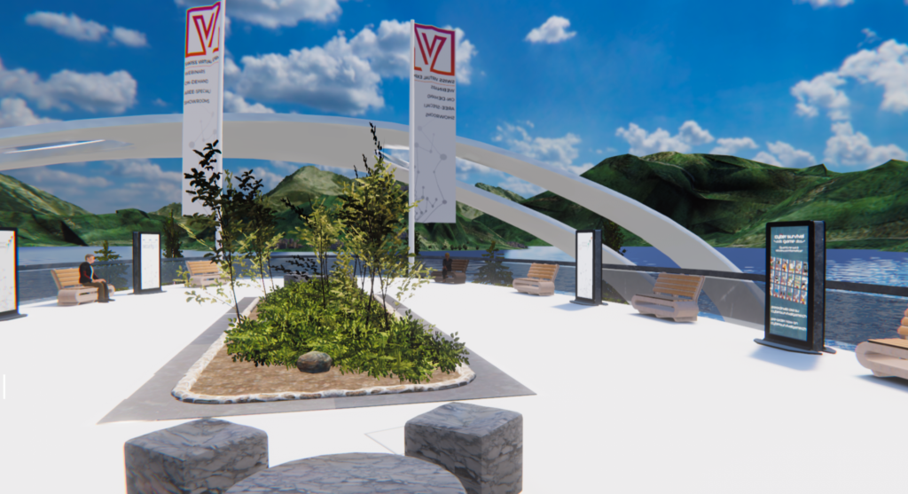Un’accattivante screenshot del primo “Swiss Virtual Expo”