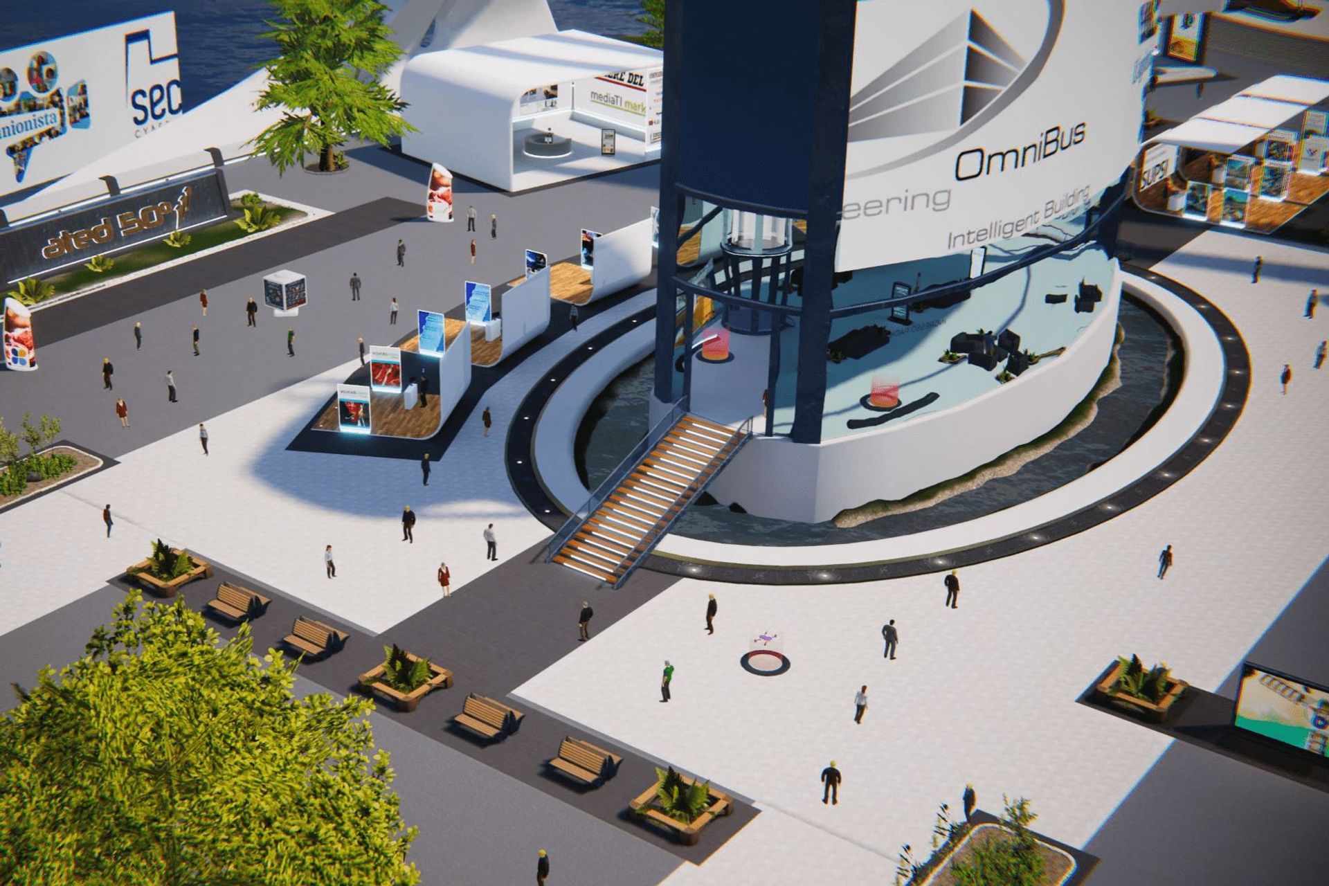 Un’accattivante screenshot del primo “Swissirtual Expo”