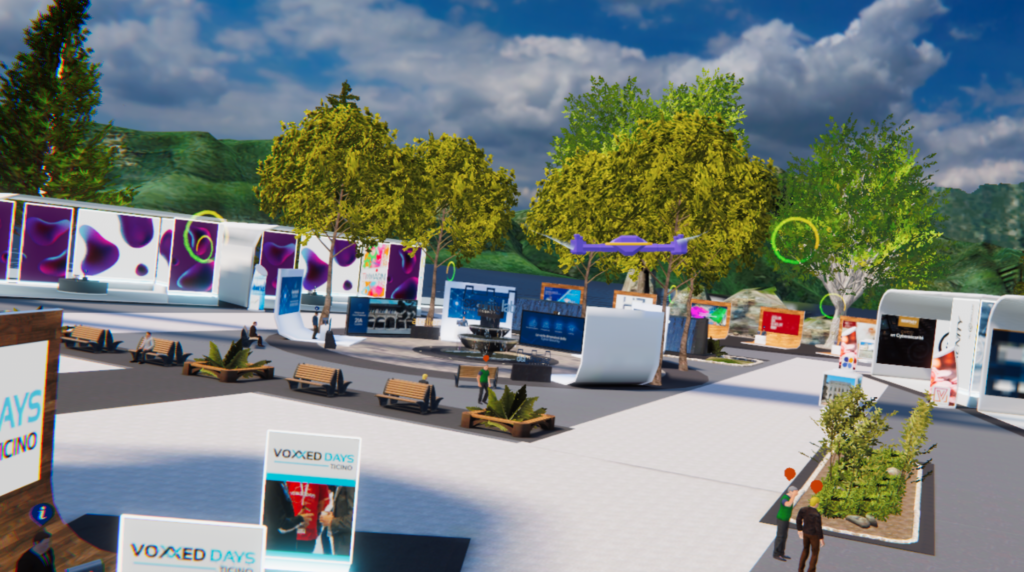 Un’accattivante screenshot del primo “Swiss Virtual Expo”