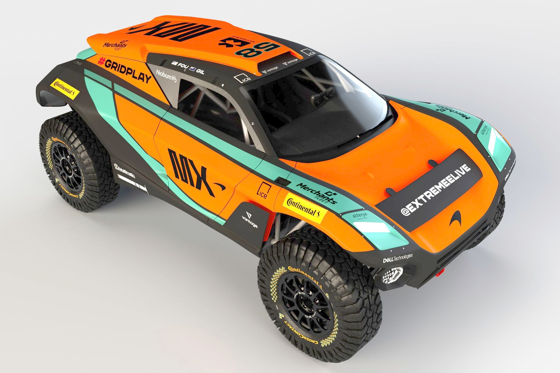 La McLaren MX di Emma Gilmour e Tanner Foust per la stagione 2022 della Extreme E
