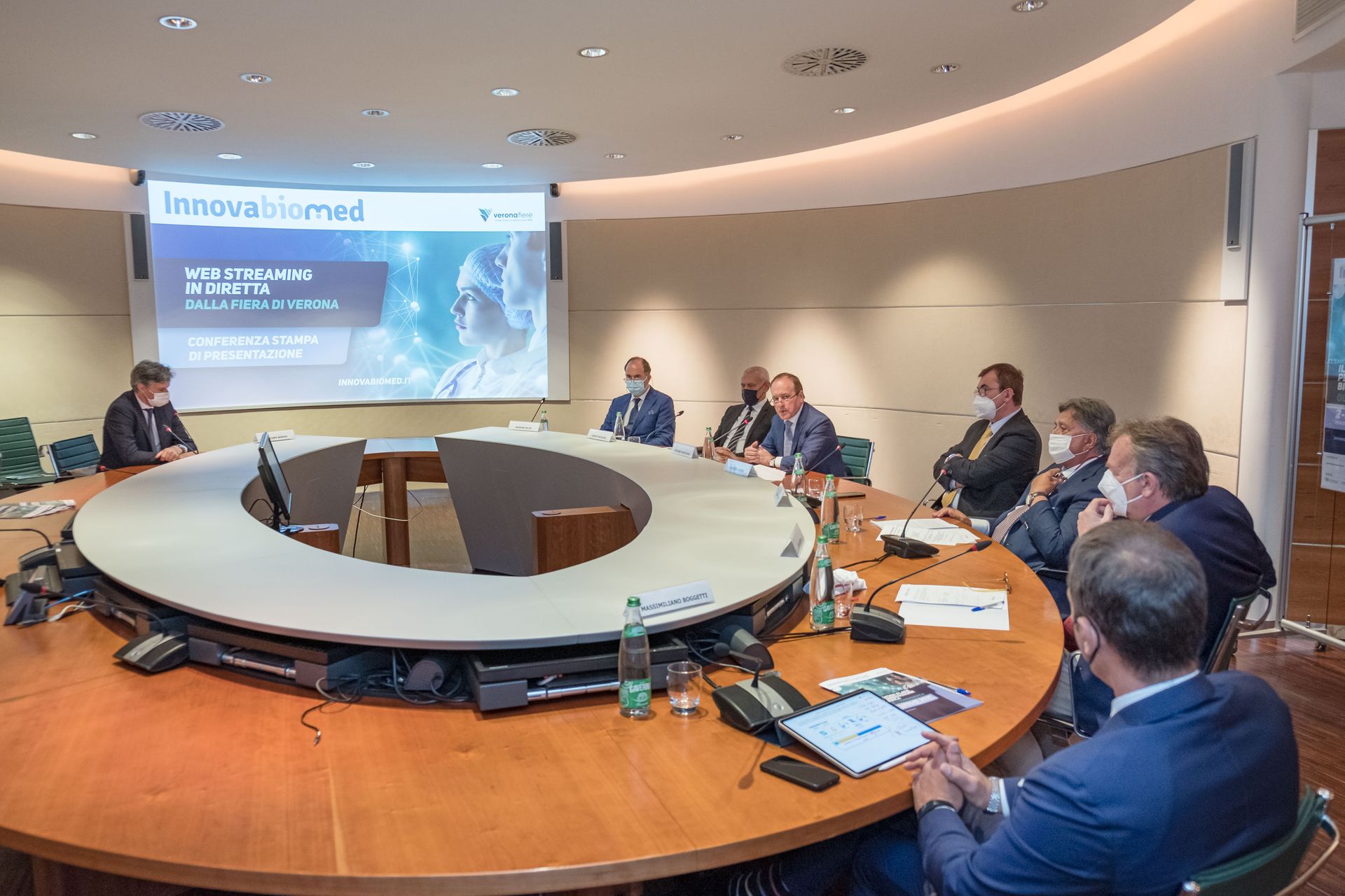 La conferenza stampa di lancio di "Innovabiomed", network place organizzato a Verona il 2 e 3 luglio 2021