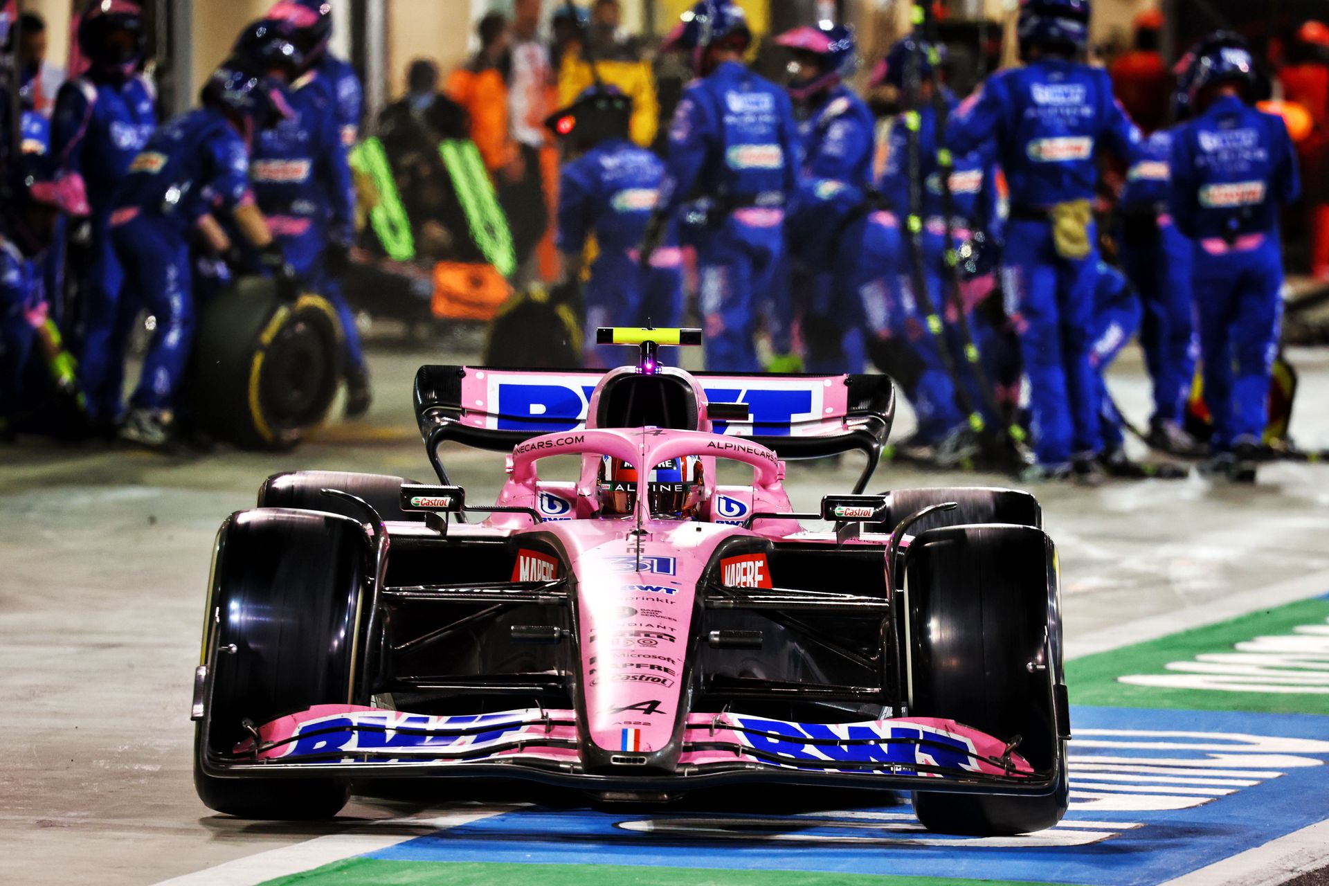 La monoposto A522 del BWT Alpine F1 Team affidata nel 2022 a Fernando Alonso ed Esteban Ocon