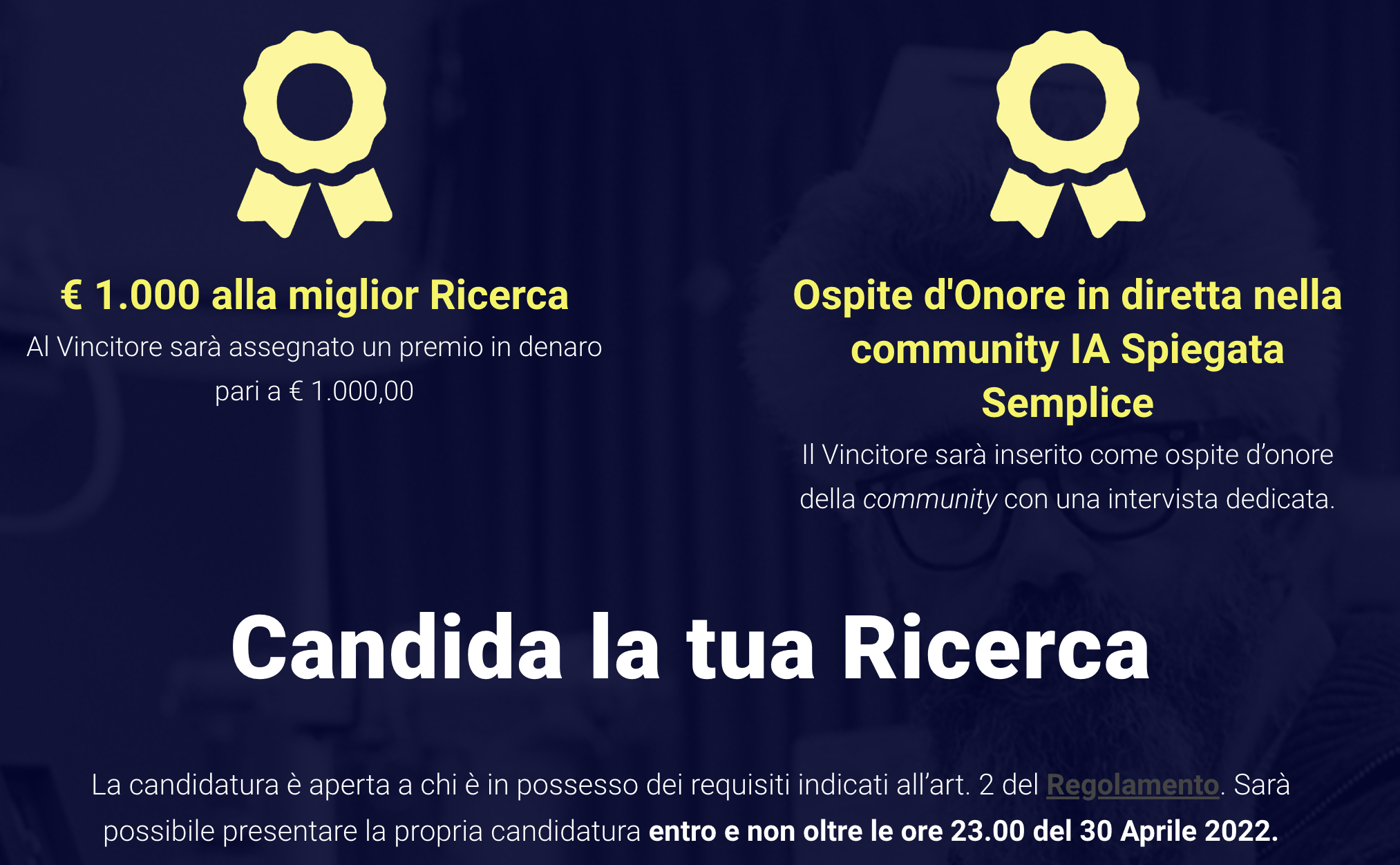 I riconoscimenti al vincitore del "Premio John McCarthy" nell'ambito dell'edizione 2022 della "AI Week"