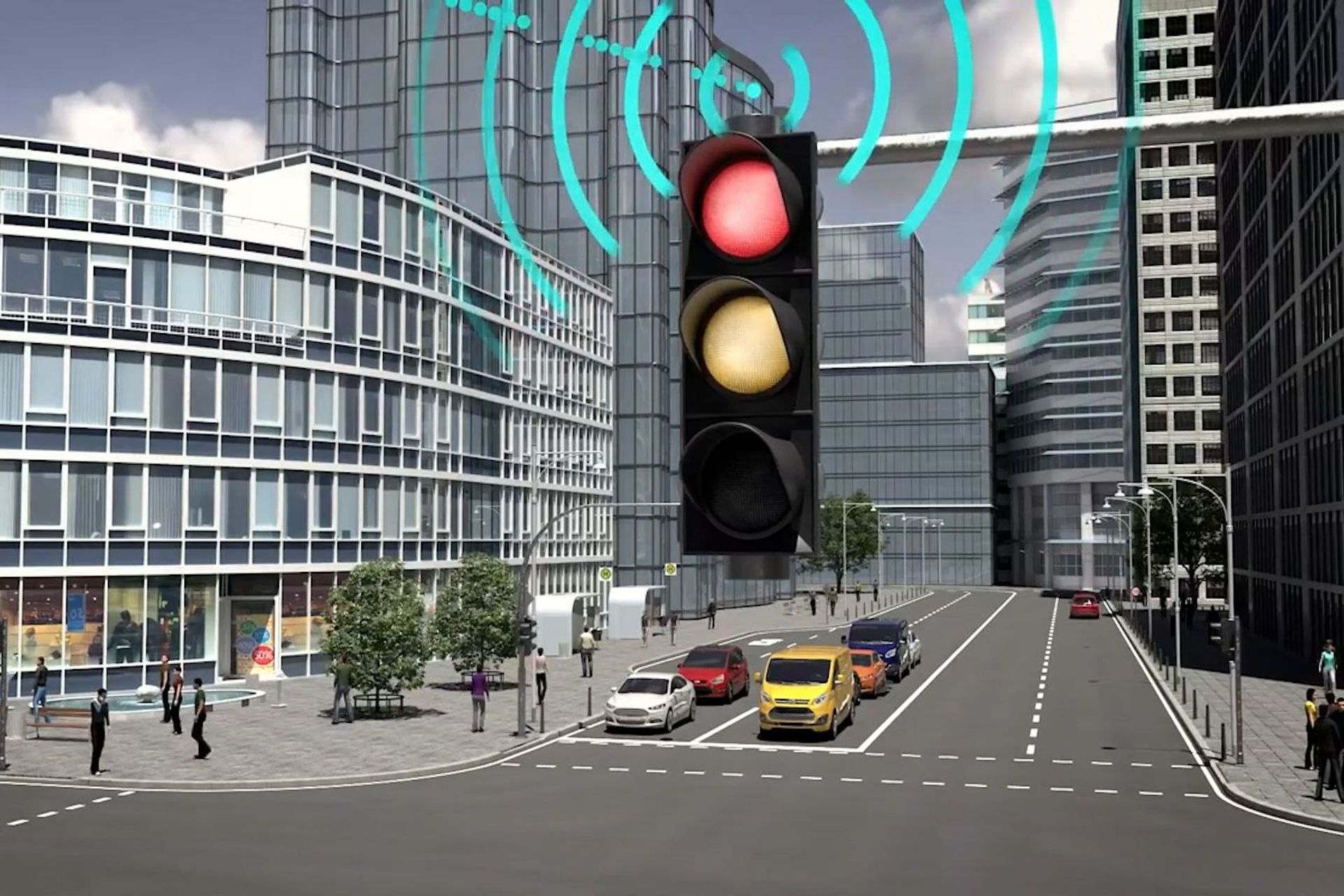 Il controllo intelligente dei semafori è stato sviluppato da ingegneri della Ford ed è stato testato nell'ambito del progetto Corridor for New Mobility Aachen-Düsseldorf (ACCorD): durante i collaudi è stata utilizzata una Kuga Plug-In Hybrid, equipaggiata con un’unità di bordo (per comunicare con l'infrastruttura) e un hardware per il controllo rapido (per connettersi al prototipo di software a bordo del veicolo)