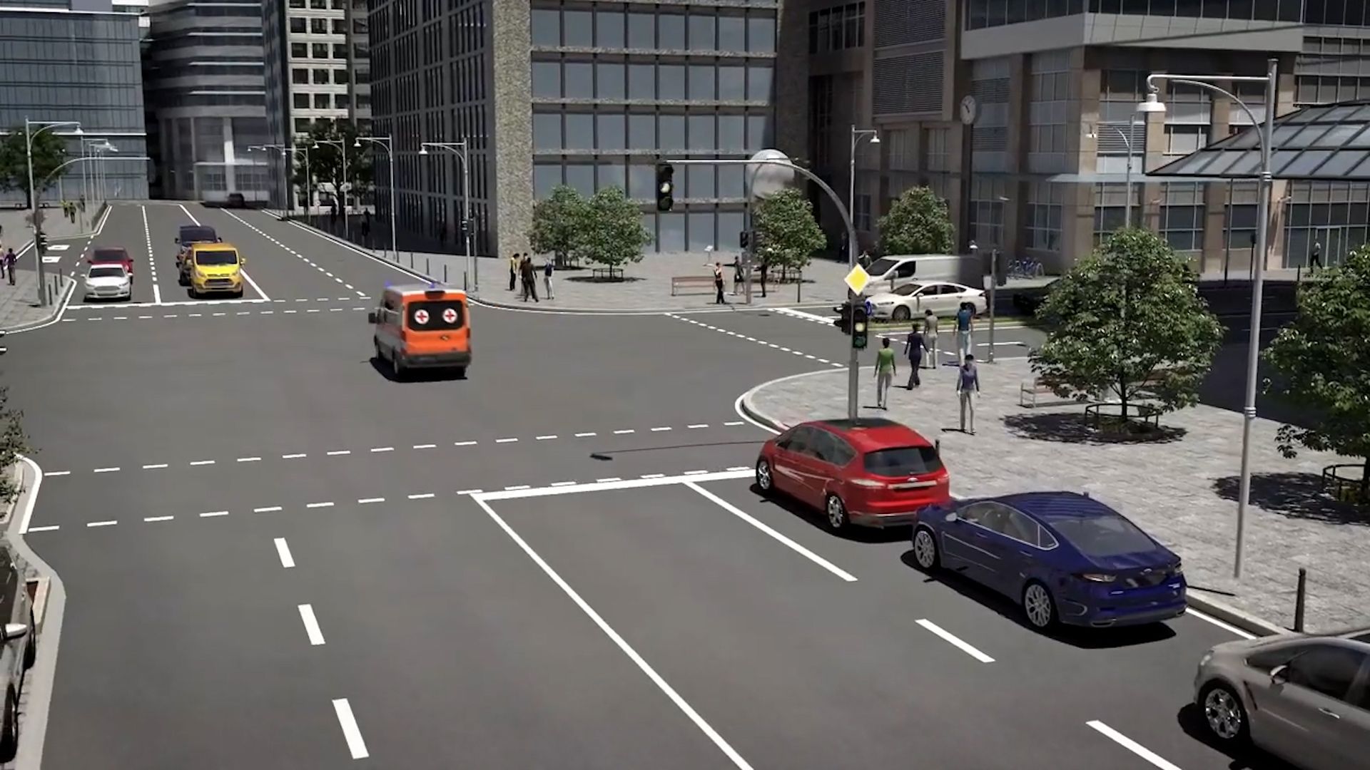 Il controllo intelligente dei semafori è stato sviluppato da ingegneri della Ford ed è stato testato nell'ambito del progetto Corridor for New Mobility Aachen-Düsseldorf (ACCorD): durante i collaudi è stata utilizzata una Kuga Plug-In Hybrid, equipaggiata con un’unità di bordo (per comunicare con l'infrastruttura) e un hardware per il controllo rapido (per connettersi al prototipo di software a bordo del veicolo)