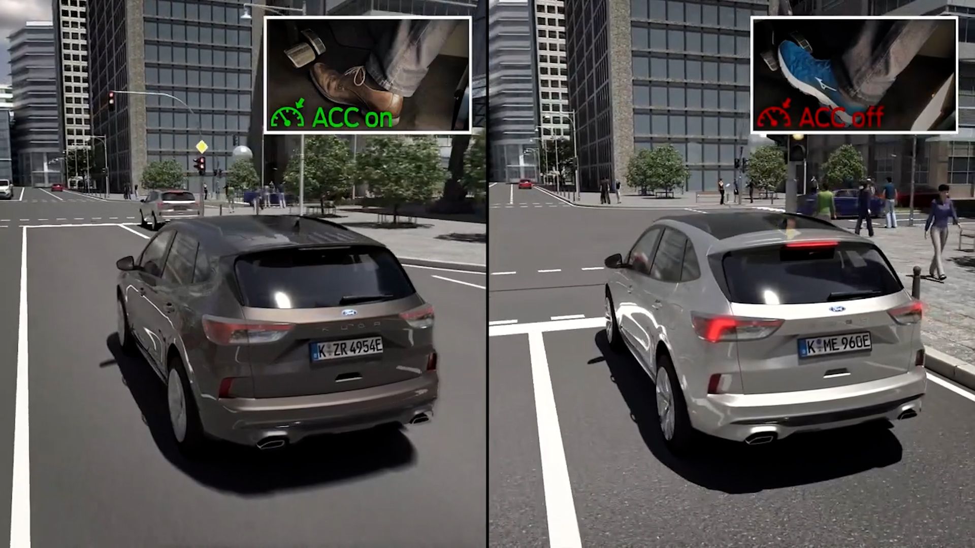 Il controllo intelligente dei semafori è stato sviluppato da ingegneri della Ford ed è stato testato nell'ambito del progetto Corridor for New Mobility Aachen-Düsseldorf (ACCorD): durante i collaudi è stata utilizzata una Kuga Plug-In Hybrid, equipaggiata con un’unità di bordo (per comunicare con l'infrastruttura) e un hardware per il controllo rapido (per connettersi al prototipo di software a bordo del veicolo)