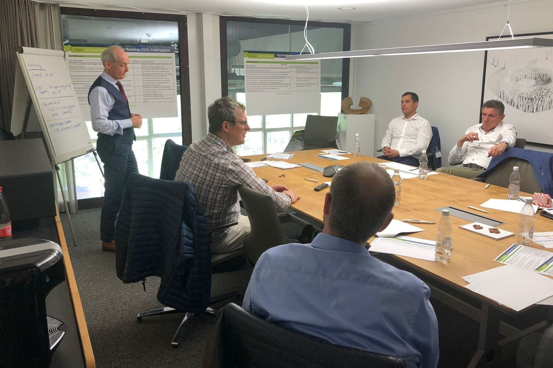 Il workshop dei trenta membri del consiglio di amministrazione dell’iniziativa digital-liechtenstein.li al Technopark di Vaduz, finalizzato a rivedere la "Digital Roadmap" del 2019