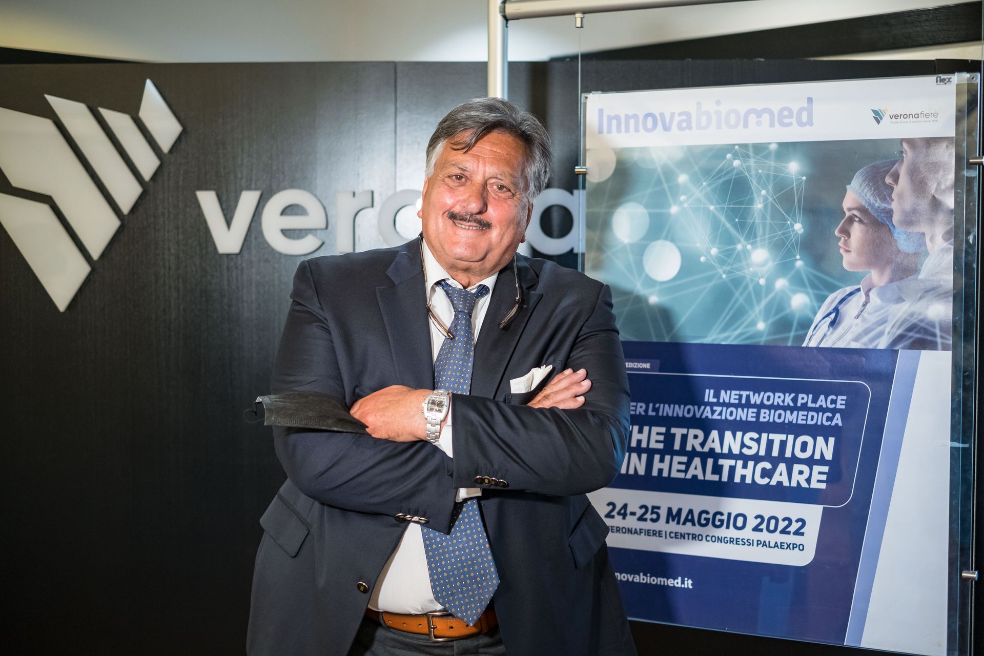 Carlo Alberto Adami alla conferenza stampa di presentazione dell'edizione 2022 di "Innovabiomed"