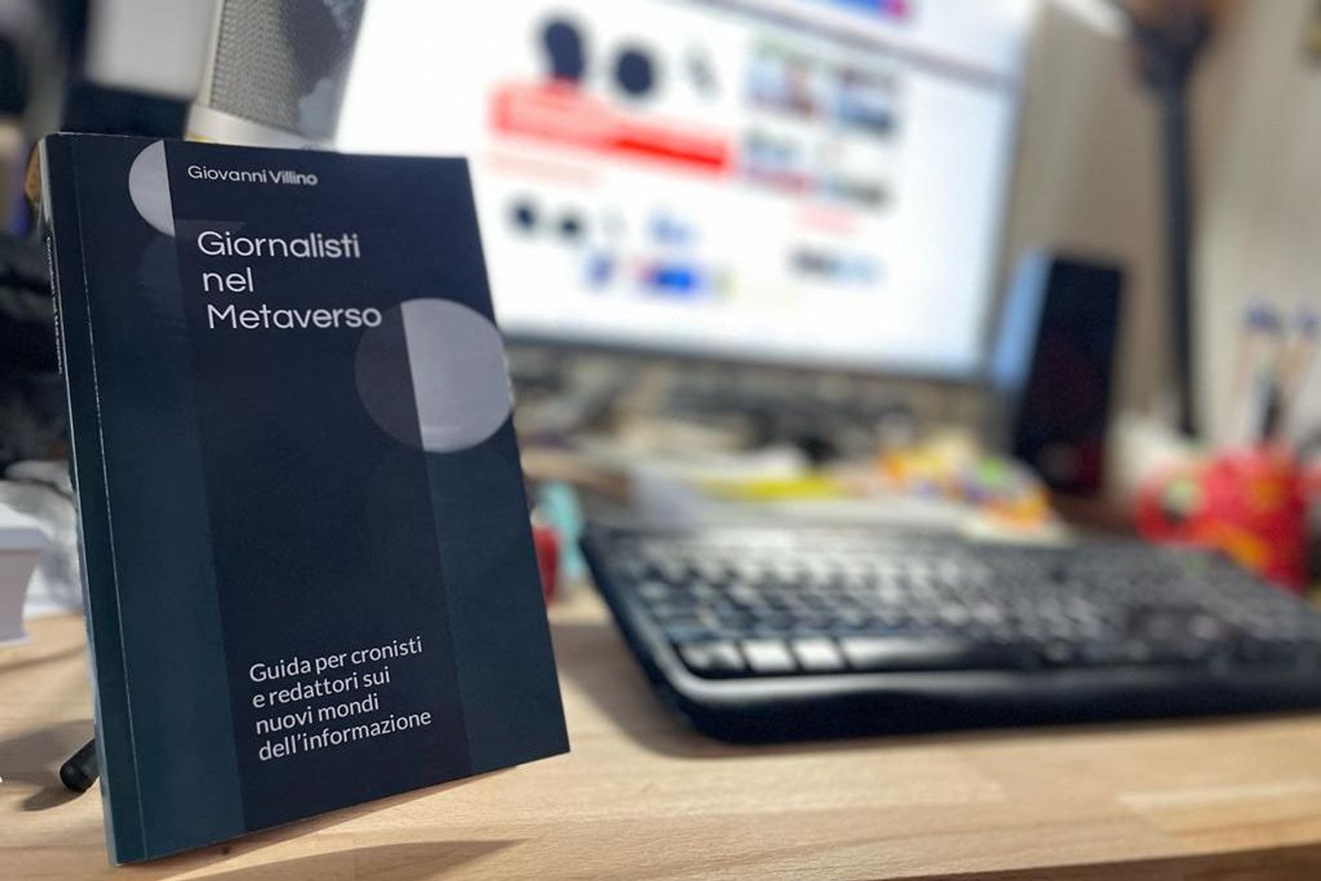 La copertina del libro "Giornalisti nel Metaverso" del giornalista professionista Giovanni Villino