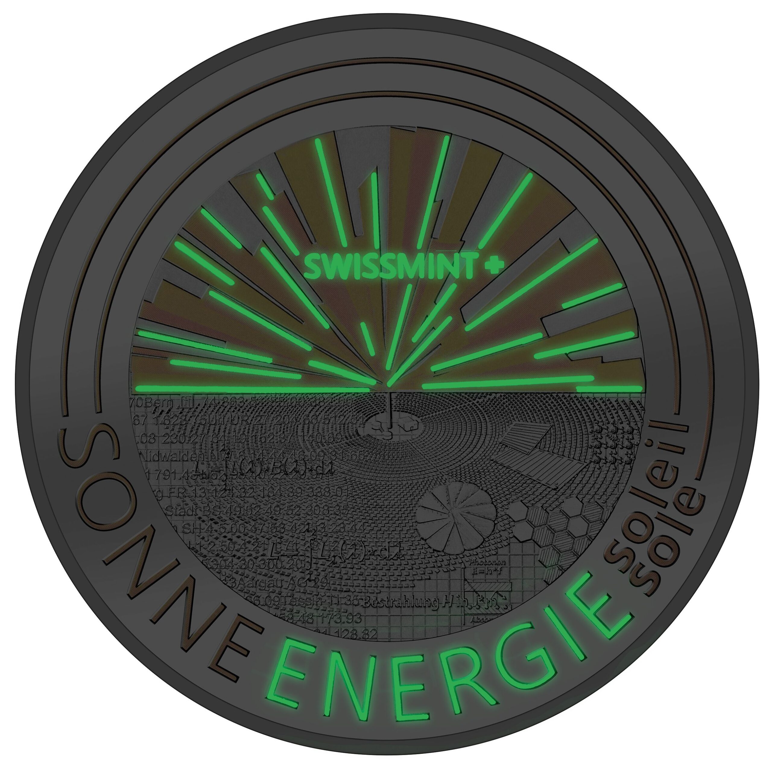 La moneta d’argento "Energia solare" svizzera da 20 franchi