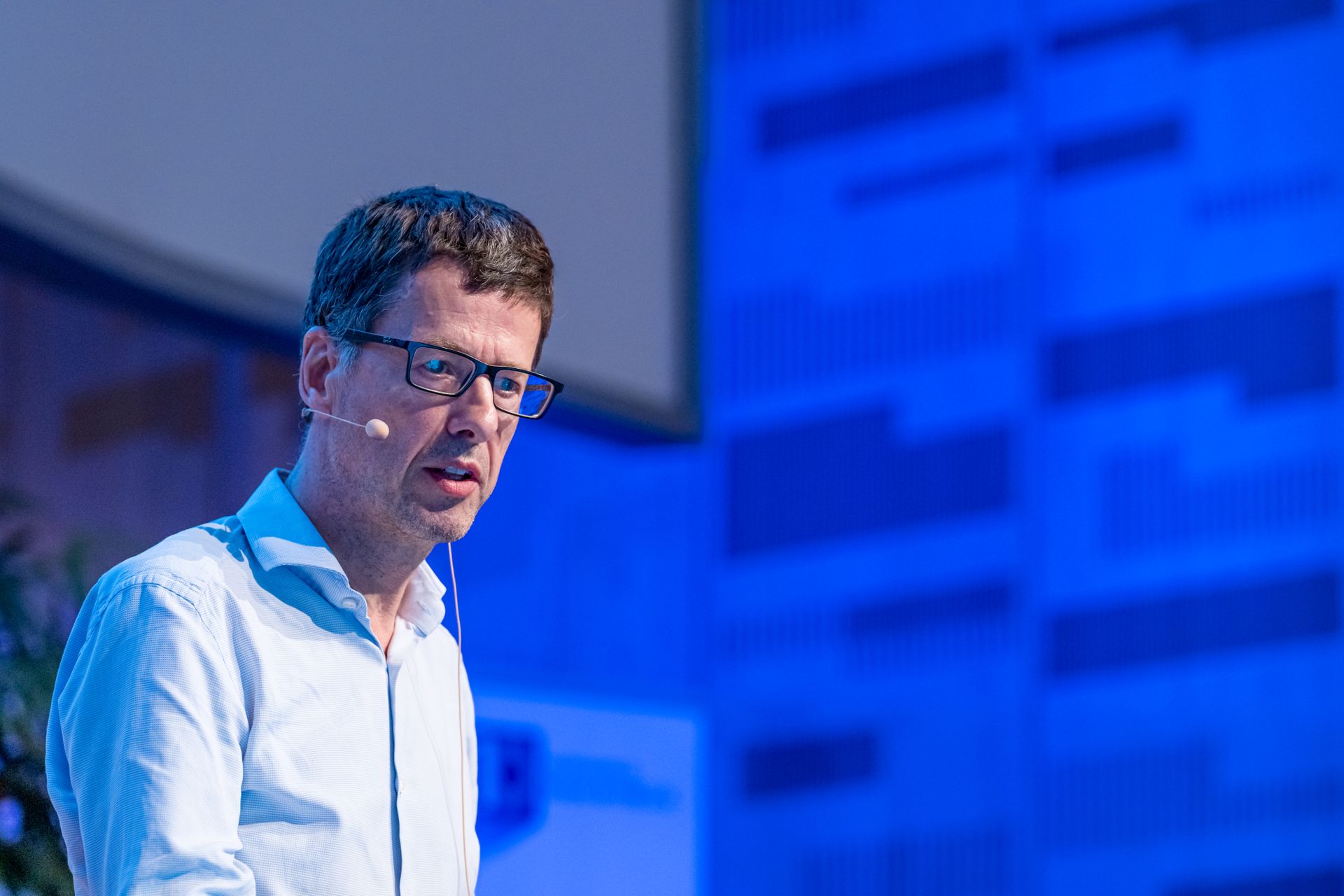 Mike Lamont, Direttore del CERN per gli acceleratori e la tecnologia, presenta Il futuro del LHC, dal Run 3 alle prestazioni finali, nella sessione pomeridiana del "Simposio Higgs10" al CERN