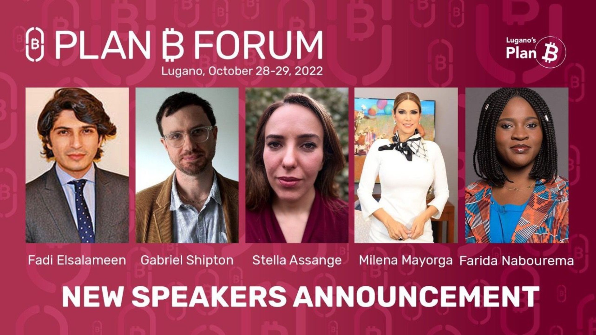 Alcuni dei relatori più importanti del Plan ₿ Forum di Lugano