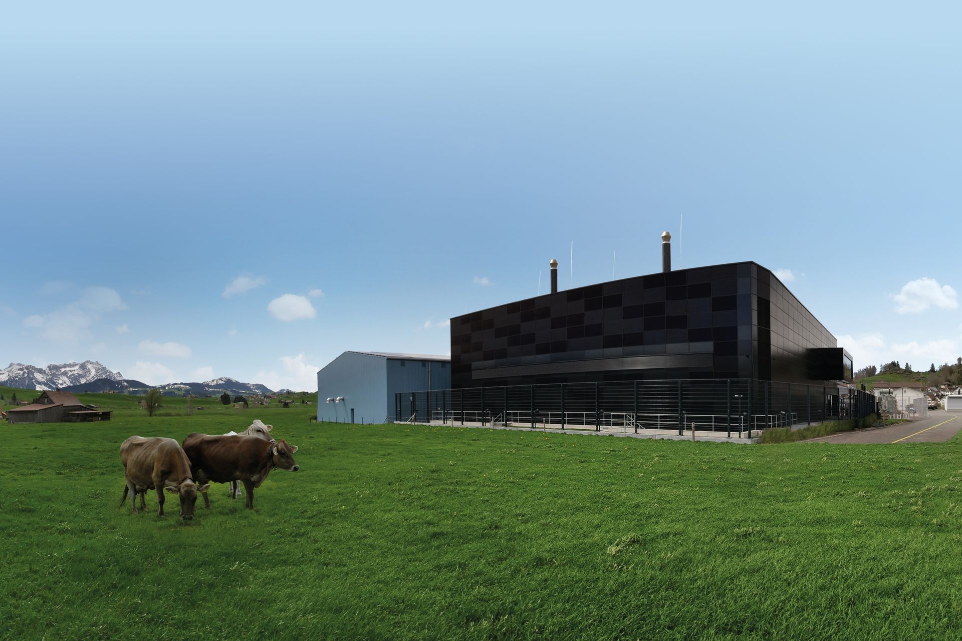 Gli esterni del Rechenzentrum Ostschweiz di Gais in Appenzello Esterno