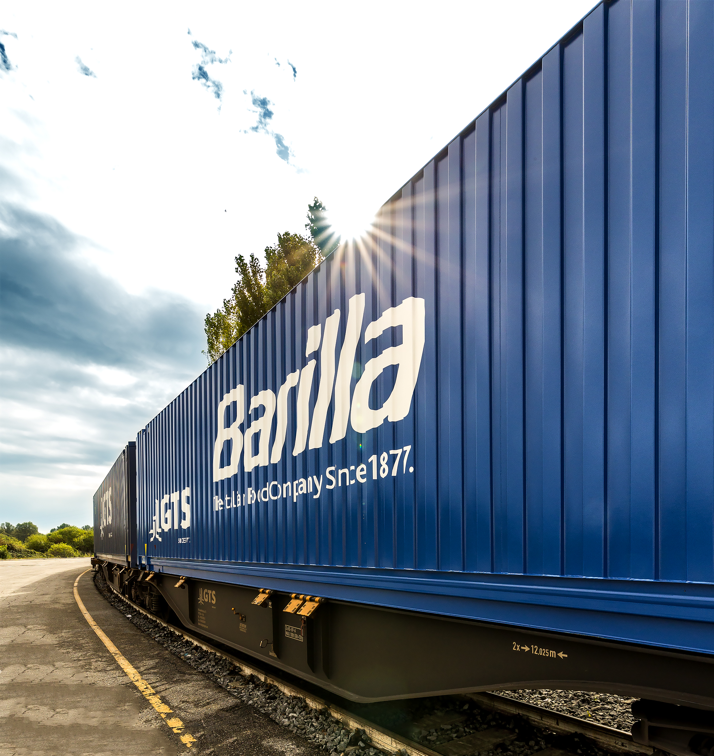 Il treno Barilla per il trasporto di pasta, pesti e sughi fra Parma e Ulm
