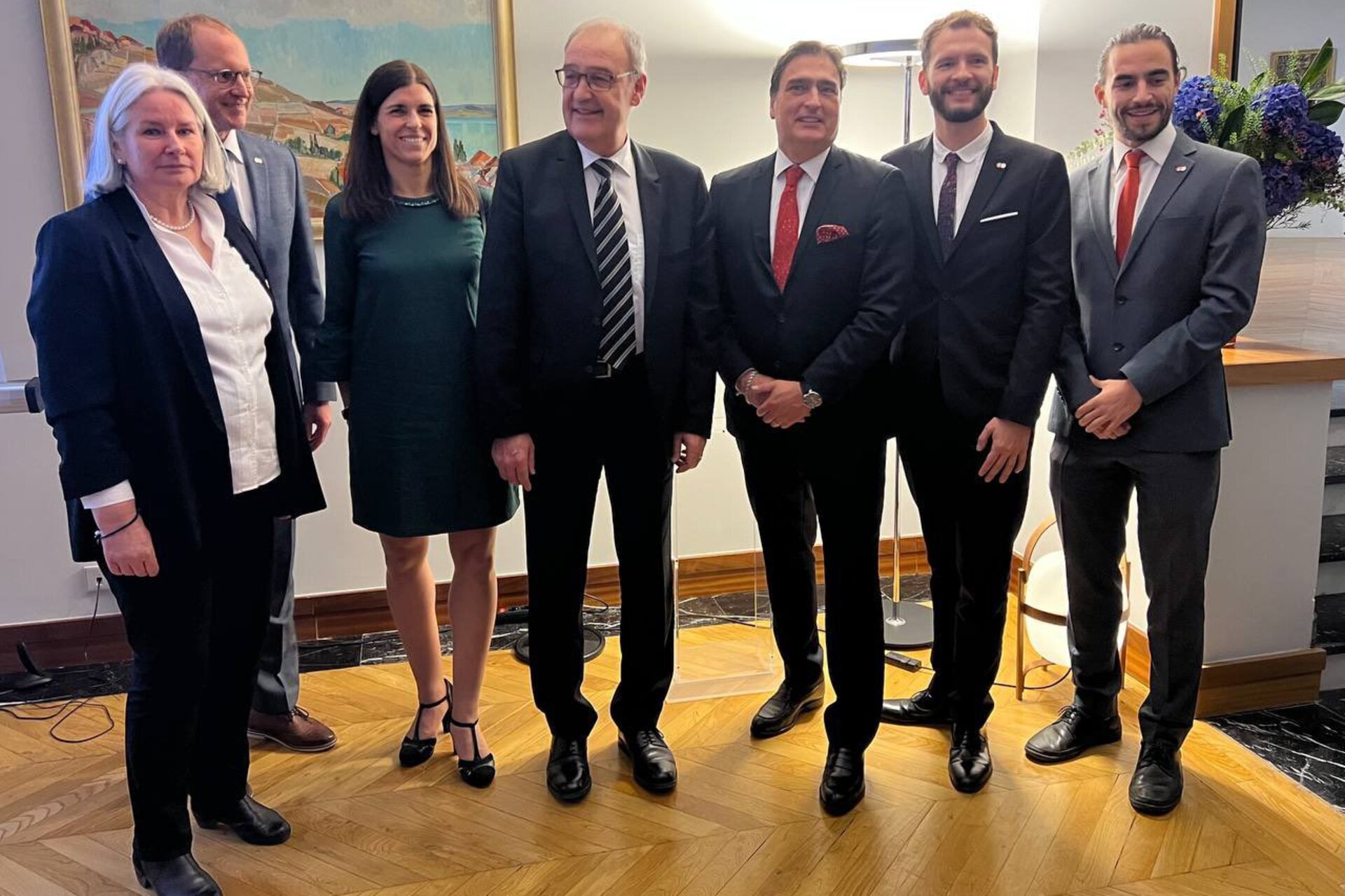 Il Consigliere svizzero Federale Guy Parmelin nello “Swiss Business Hub Spain” di Madrid