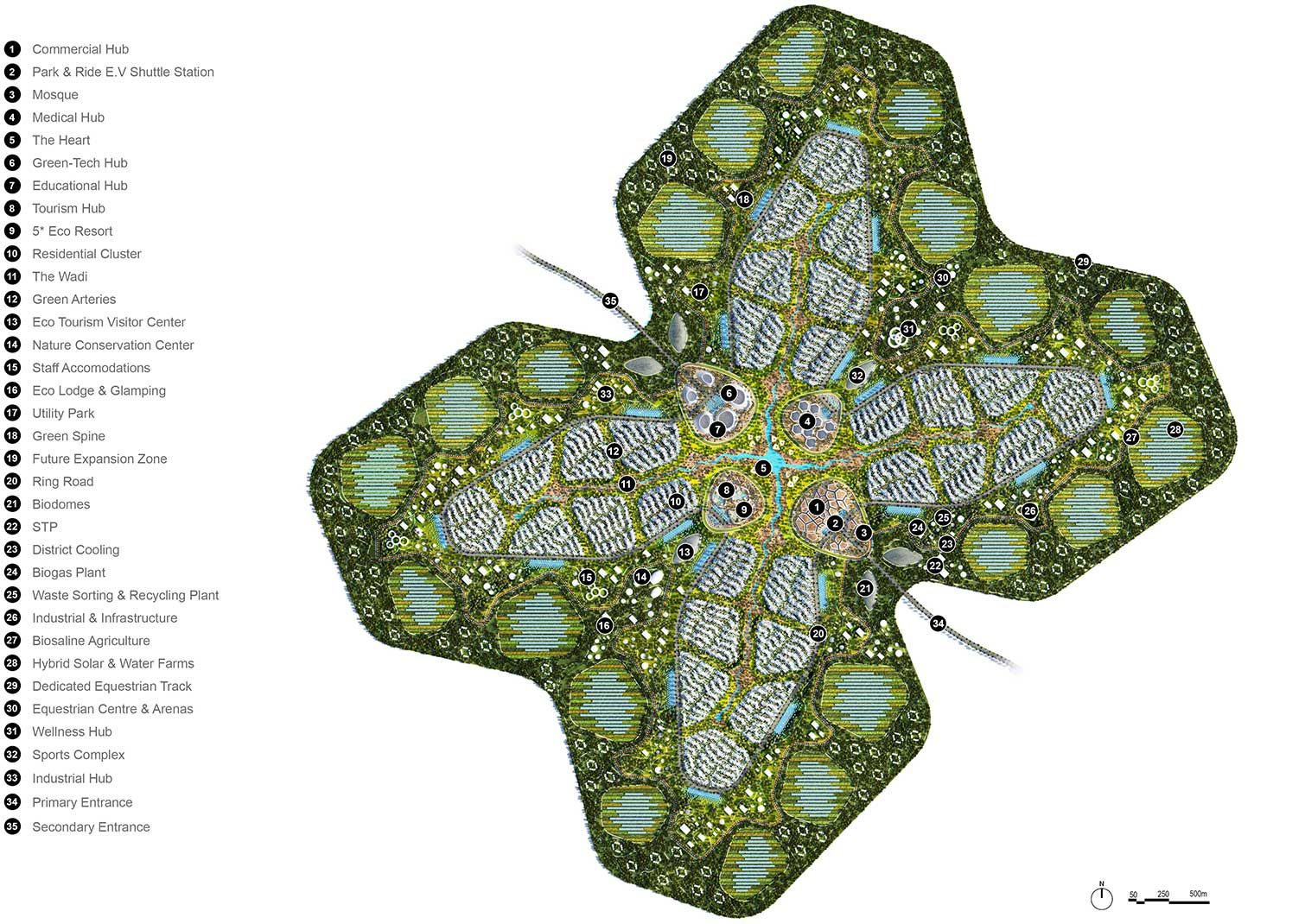 Il masterplan della città autosufficiente XZERO progettata da URB