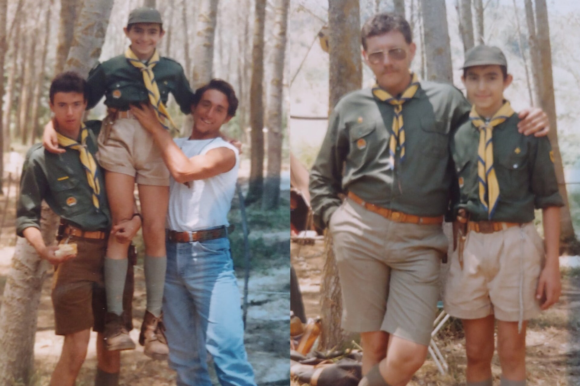 L'imprenditore Fabio Pagano in diversi momenti della sua lunga attività scout, carta di tornasole dell'attenzione al prossimo