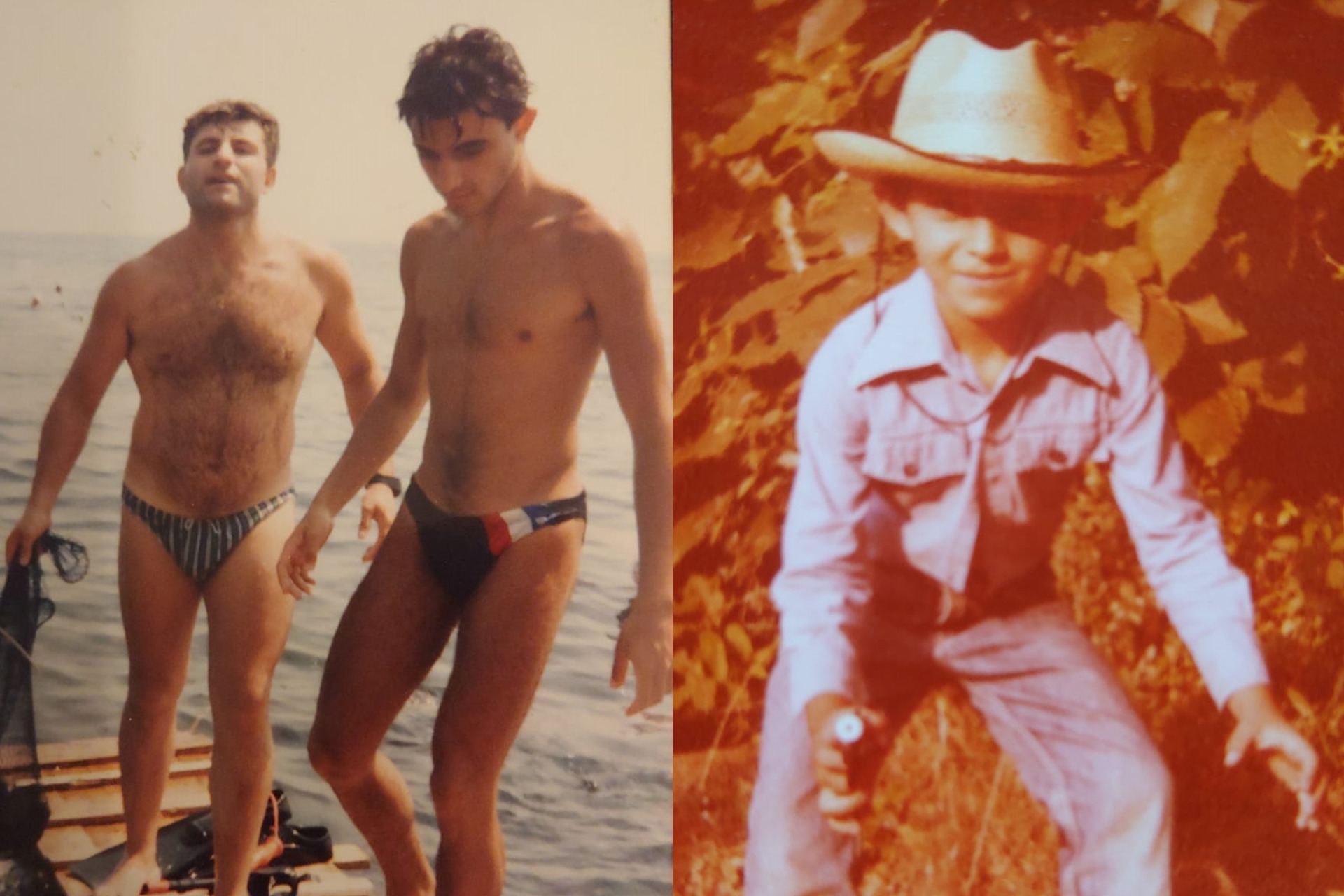 Un collage realizzato da Fabio Pagano sull'amore per il mare, frequentato a diverse età e in differenti luoghi