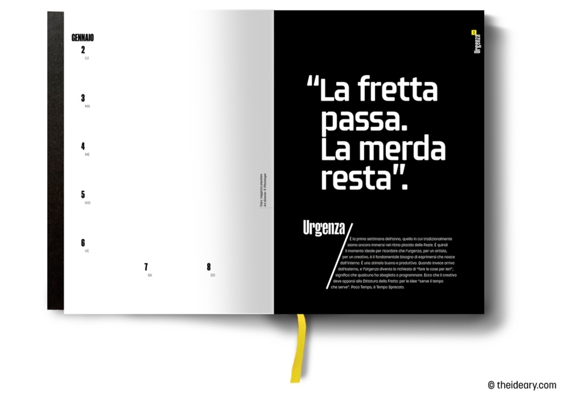 L'Ideario: una coppia di pagine di preview de “L'ideario” 2023 di Patrizia Pfenninger e Pasquale Diaferia