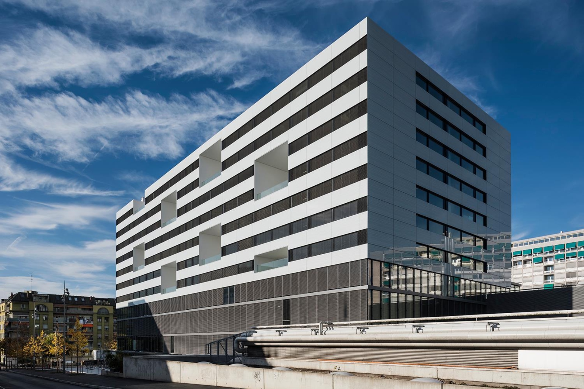 Ospedali universitari: la sede dell'Hôpitaux Universitaires de Genève (HUG) od Ospedale Universitario della città di Ginevra in Svizzera