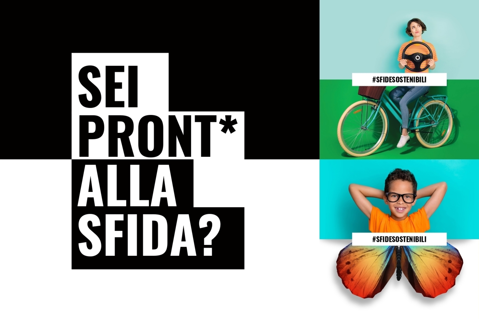 #SfideSostenibili: la key visual della campagna di comunicazione nata dal lavoro congiunto della Divisione Socialità e della Divisione Eventi e Congressi della Città di Lugano