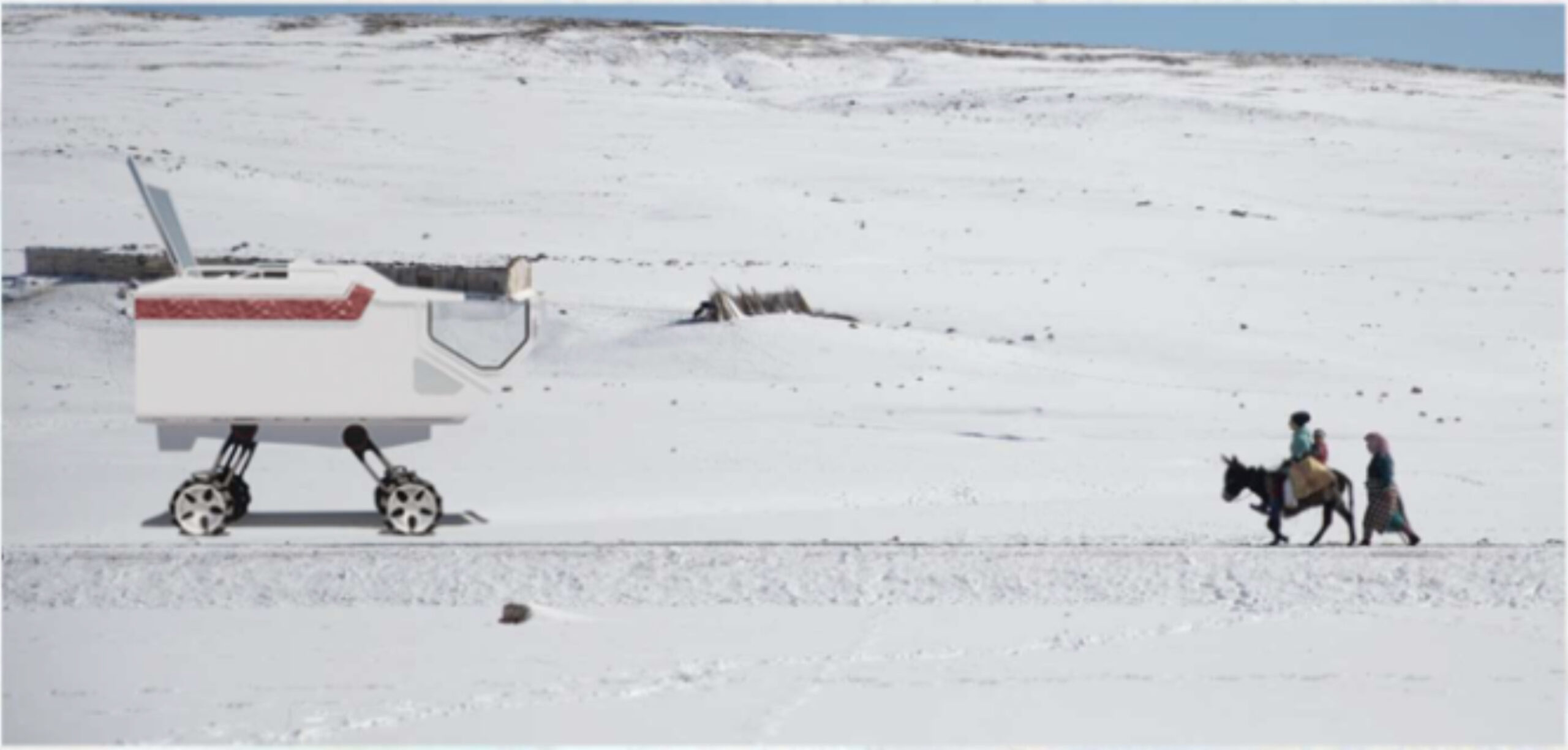 Deep Impact: un progetto realizzato da uno Space Architect di nazionalità marocchina, Ismail El Omari, durante il workshop della School of Disruption: si tratta di I-Ghata, un mezzo in grado di raggiungere ambienti estremi desertici con finalità di Rescue Operations, congegnato sulla base di un case study ambientato nelle montagne dell’Alto Atlante in Marocco, il cui design e il cui funzionamento sono modellati sui Rover spaziali