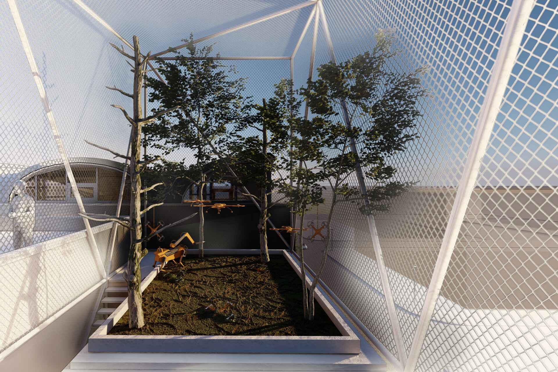 DroneHub: all’interno dell’edificio NEST nel campus dell’EMPA a Dübendorf (Zurigo) si vuole tracciare la strada per la futura coesistenza degli uomini e delle macchine, unitamente alle imprese