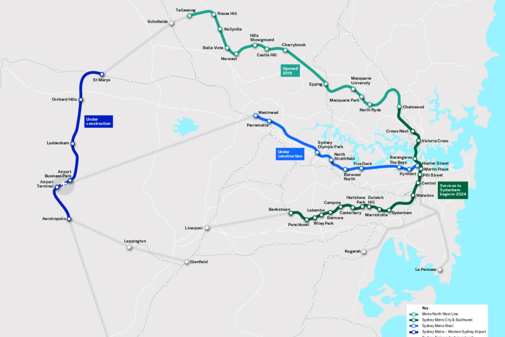Sydney: rete metropolitana