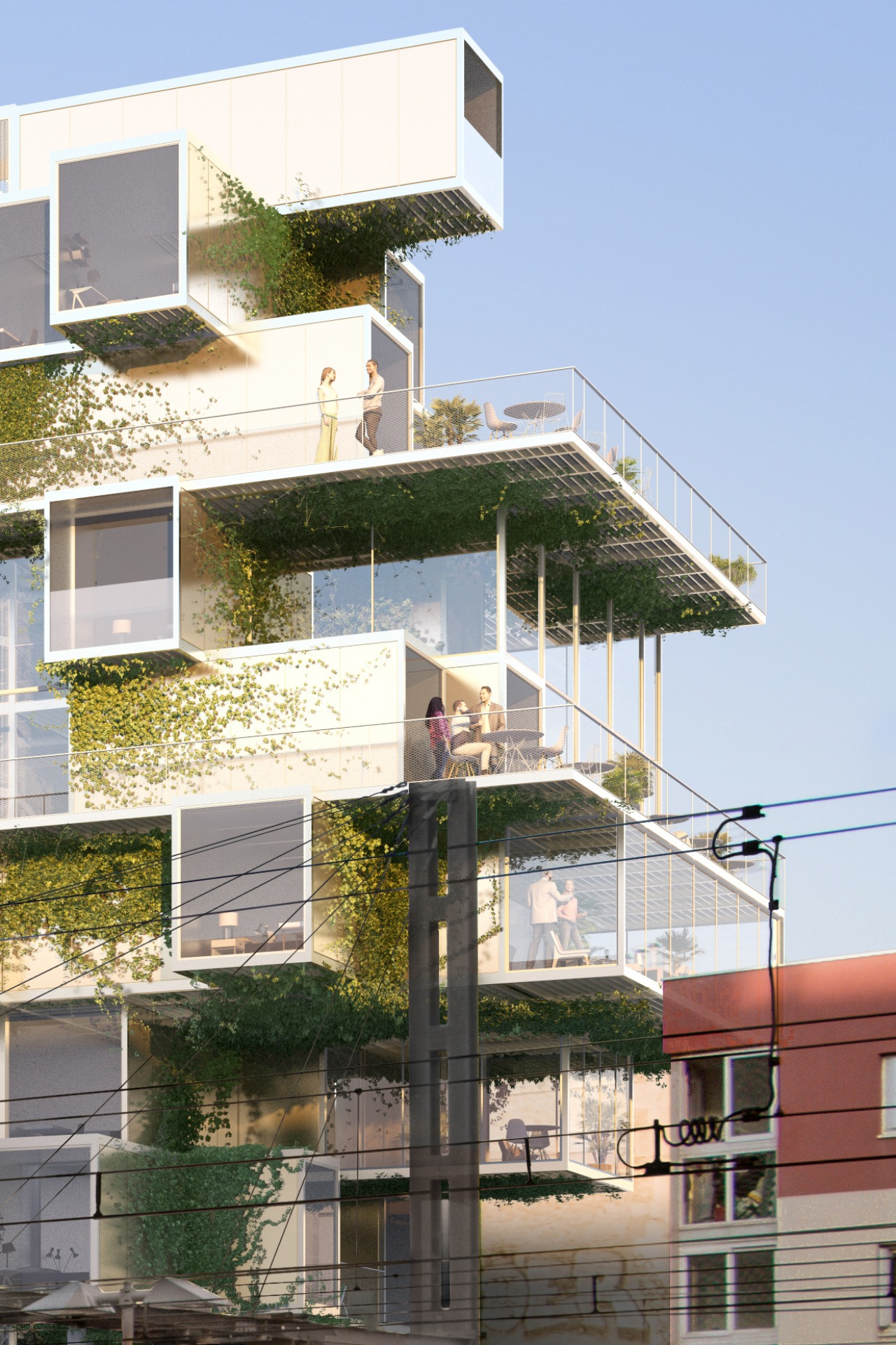villaggio ecologico verticale: Folies modulari