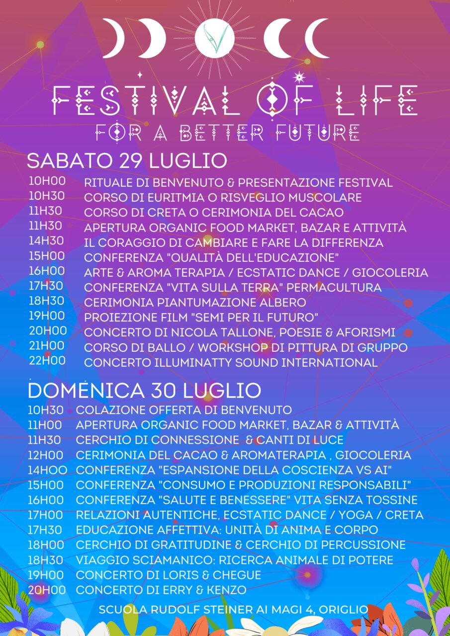 Festival della Vita: il programma orario 2023