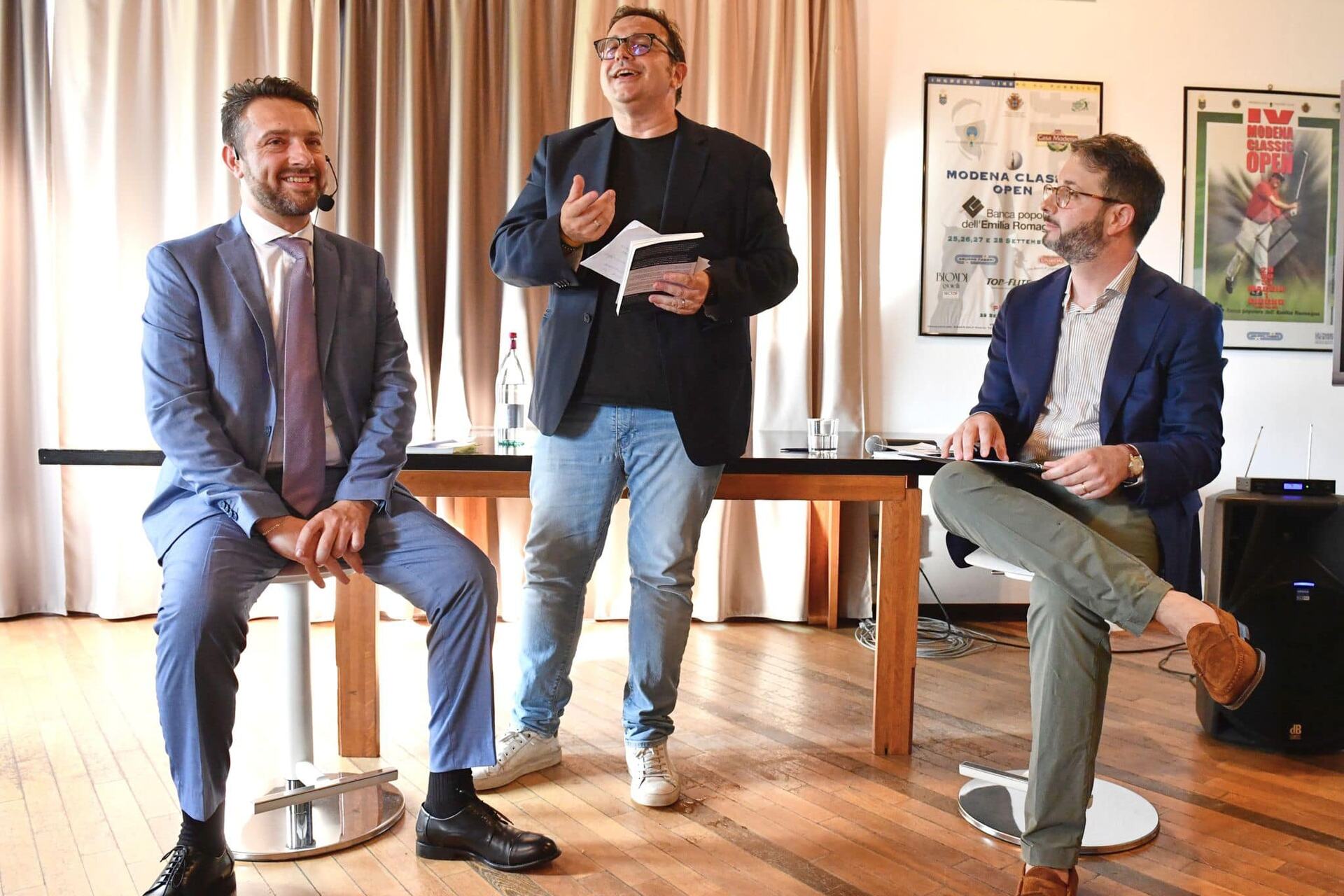 Paolo Lutti accanto a Marcello Marchesini e Gian Paolo Maini