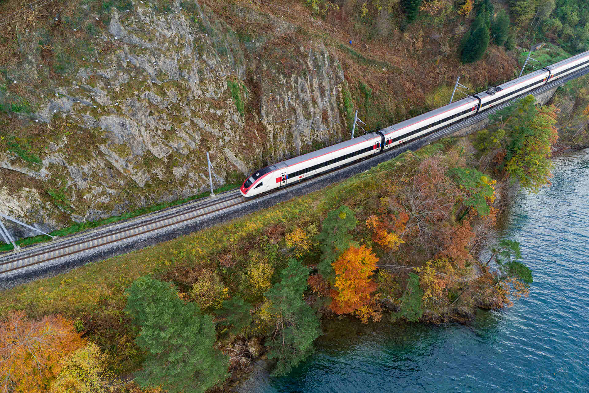 Puntualità: un treno comune della SBB CFF FFS in viaggio