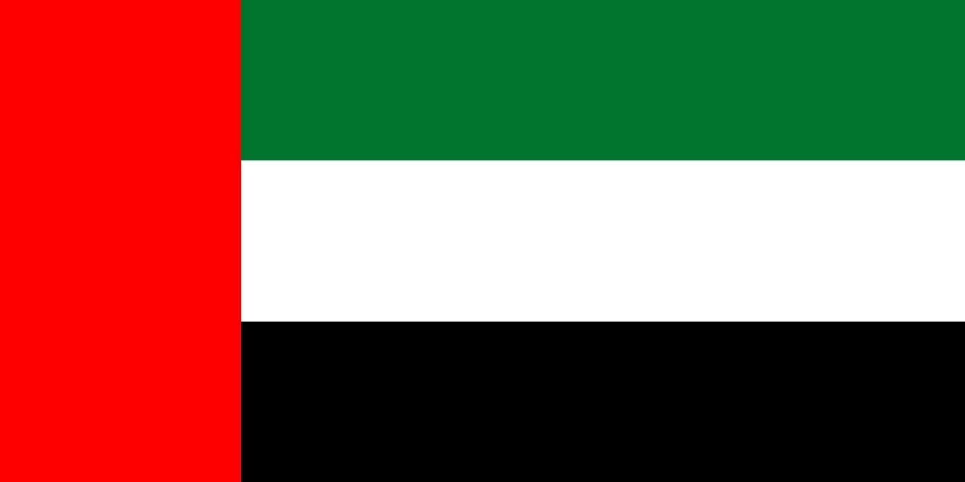 Vlag van de Verenigde Arabische Emiraten, symbool van het nieuws uit het land op Innovando News