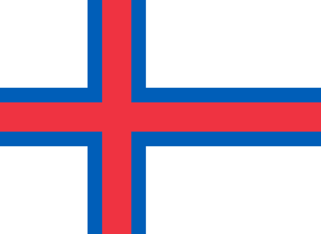 Bandiera delle Isole Faroe, simbolo delle notizie dalla regione autonoma del Regno di Danimarca su Innovando News
